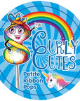 CurlyCutes Petite Crystal Ribbon Pops - Rainbow Cherry: 20-Piece Jar