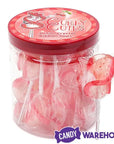 CurlyCutes Petite Crystal Ribbon Pops - Red Cherry: 20-Piece Jar