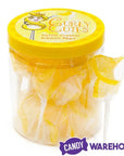 CurlyCutes Petite Crystal Ribbon Pops - Yellow Banana: 20-Piece Jar