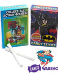 DC Comics Batman and Superman Candy Sticks Packs: 30-Piece Box