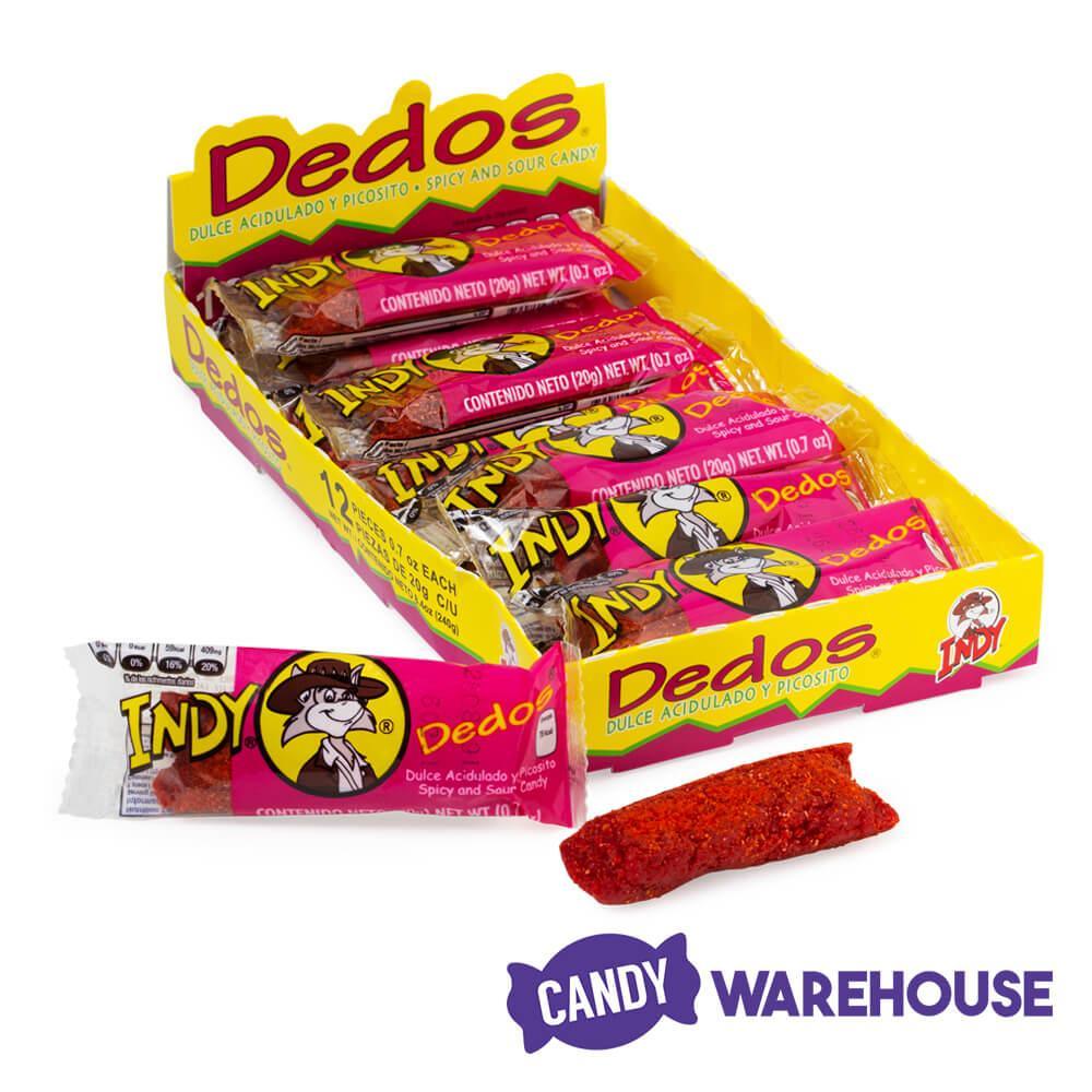 Dedos Spicy and Sour Candy Packs: 12-Piece Box - Candy Warehouse