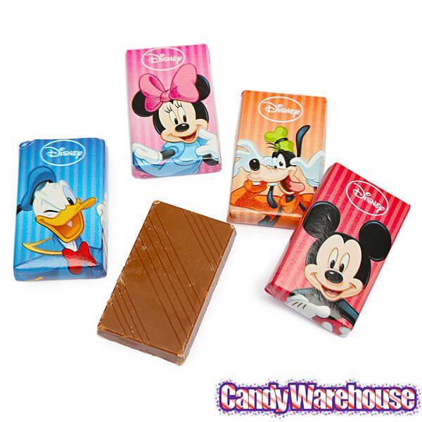 Disney Mickey Mouse and Friends Mini Milk Chocolate Bars: 15-Piece Bag - Candy Warehouse