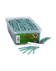 Dorval Sour Power Straws Candy - Green Apple: 200-Piece Tub