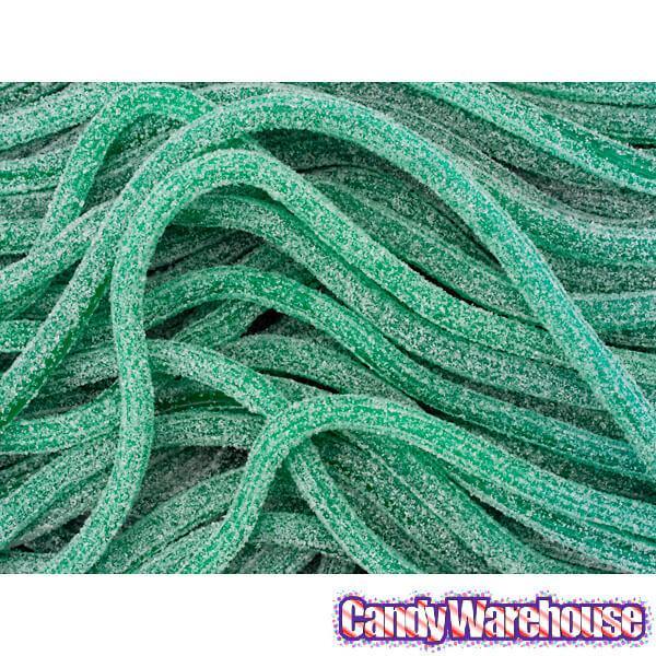 Dorval Sour Power Straws Candy - Green Apple: 200-Piece Tub - Candy Warehouse