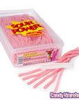 Dorval Sour Power Straws Candy - Pink Lemonade: 200-Piece Tub