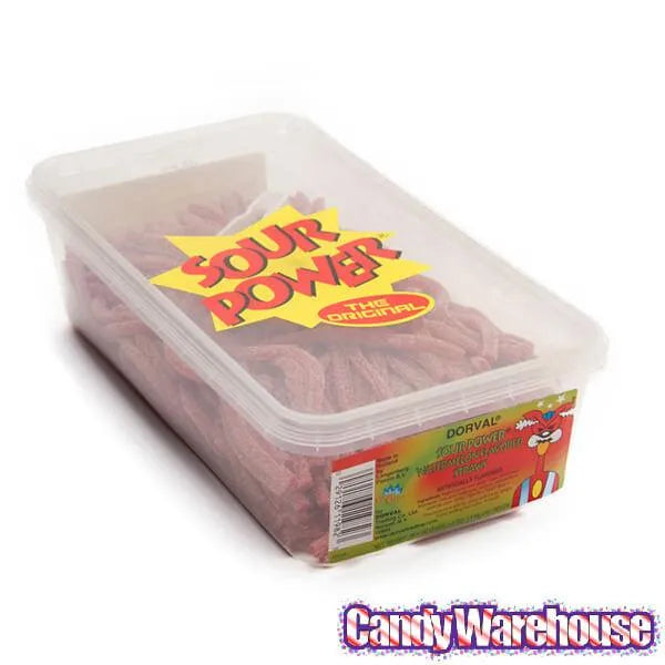 Dorval Sour Power Straws Candy Watermelon 200Piece Tub Candy