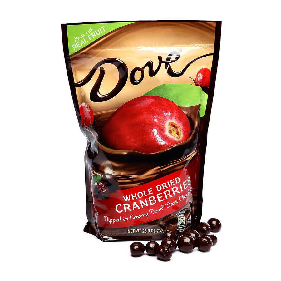 Dove Dark Chocolate Covered Whole Cranberries: 6-Ounce Bag - Candy Warehouse
