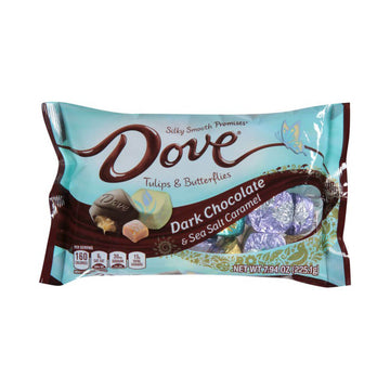 Dove Dark Chocolate and Sea Salt Caramel Tulips and Butterflies: 30-Piece Bag