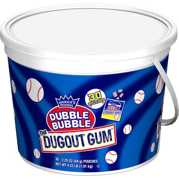 Dubble Bubble Dugout Gum Packs: 30-Piece Tub - Candy Warehouse