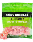Eddy Edibles Hot Cinnamon CBD Gummies THC Free 300mg: 30 Gummy Bears