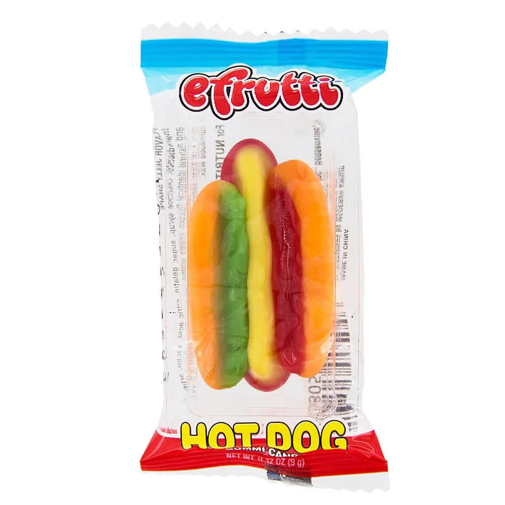 Efrutti Gummy Hot Dogs Candy 60Piece Box Candy Warehouse