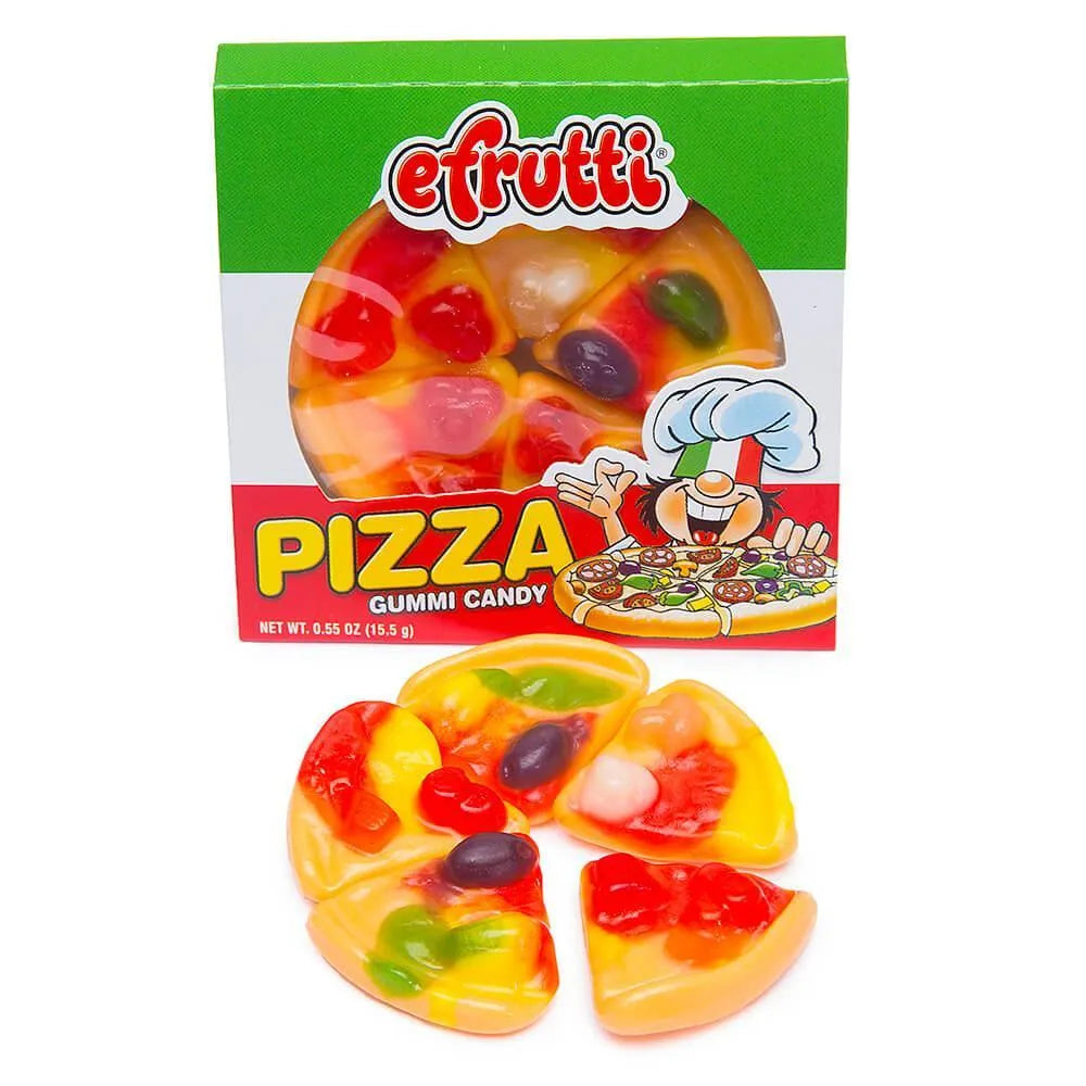 Efrutti Gummy Pizza Candy Packs 48Piece Box Candy Warehouse
