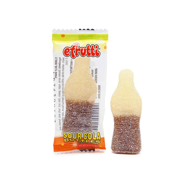 Efrutti Gummy Sour Cola Bottles - Wrapped: 80-Piece Box - Candy Warehouse