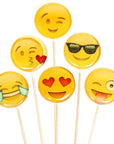 Emoji Hard Candy Lollipops: 12-Piece Bag