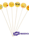 Emoji Hard Candy Lollipops: 12-Piece Bag