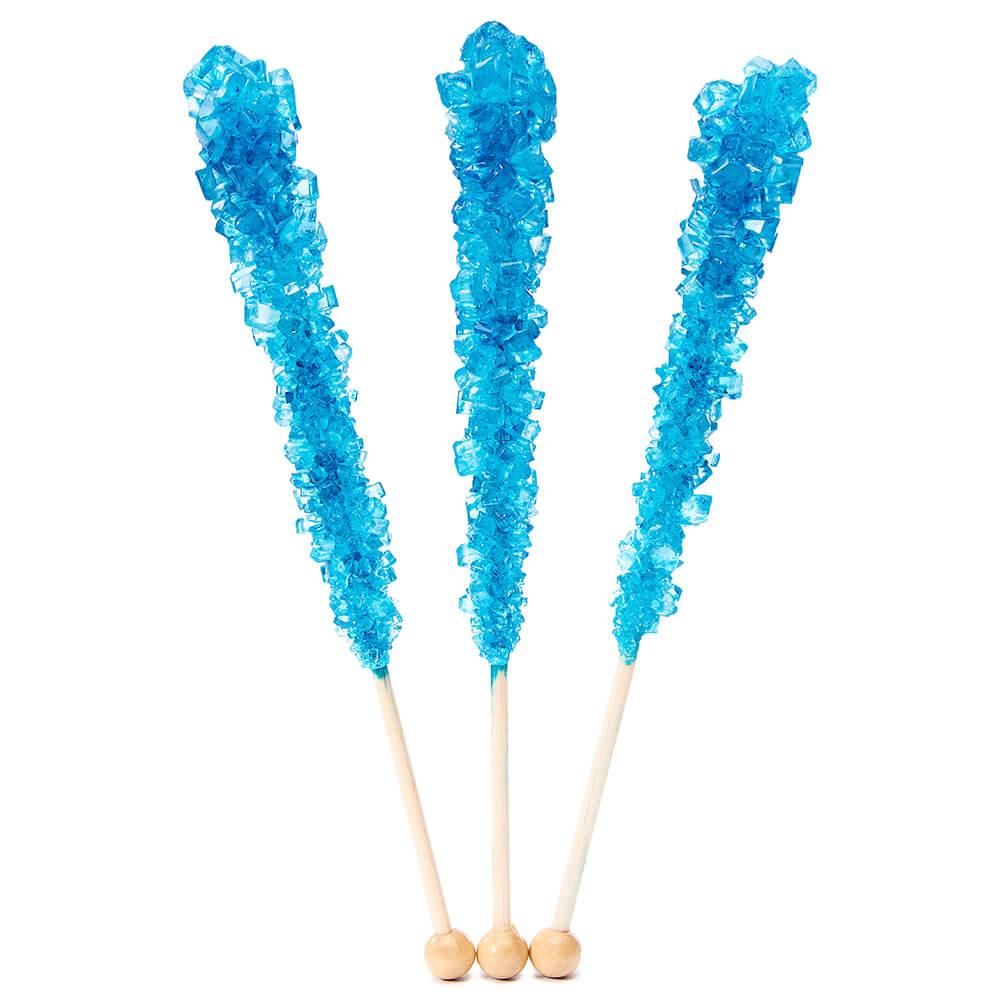 Rock Candy Sticks Light Blue Cotton Candy .8oz pack or 36ct Jar