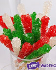 Espeez Rock Candy Crystal Sticks - Christmas Colors Assortment: 36-Piece Tub