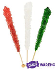 Espeez Rock Candy Crystal Sticks - Christmas Colors Assortment: 36-Piece Tub