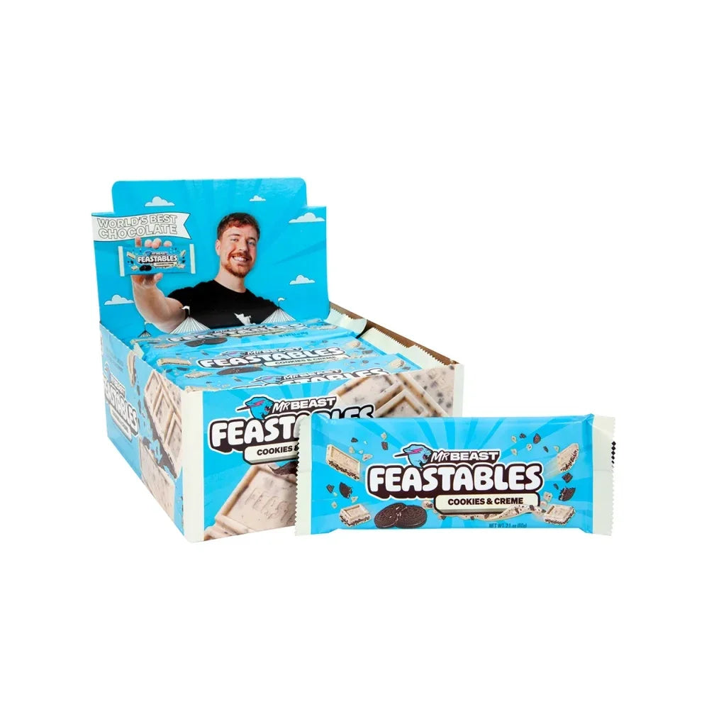 MrBeast Feastables Cookies & Creme Bars 24-Piece Box | Candy
