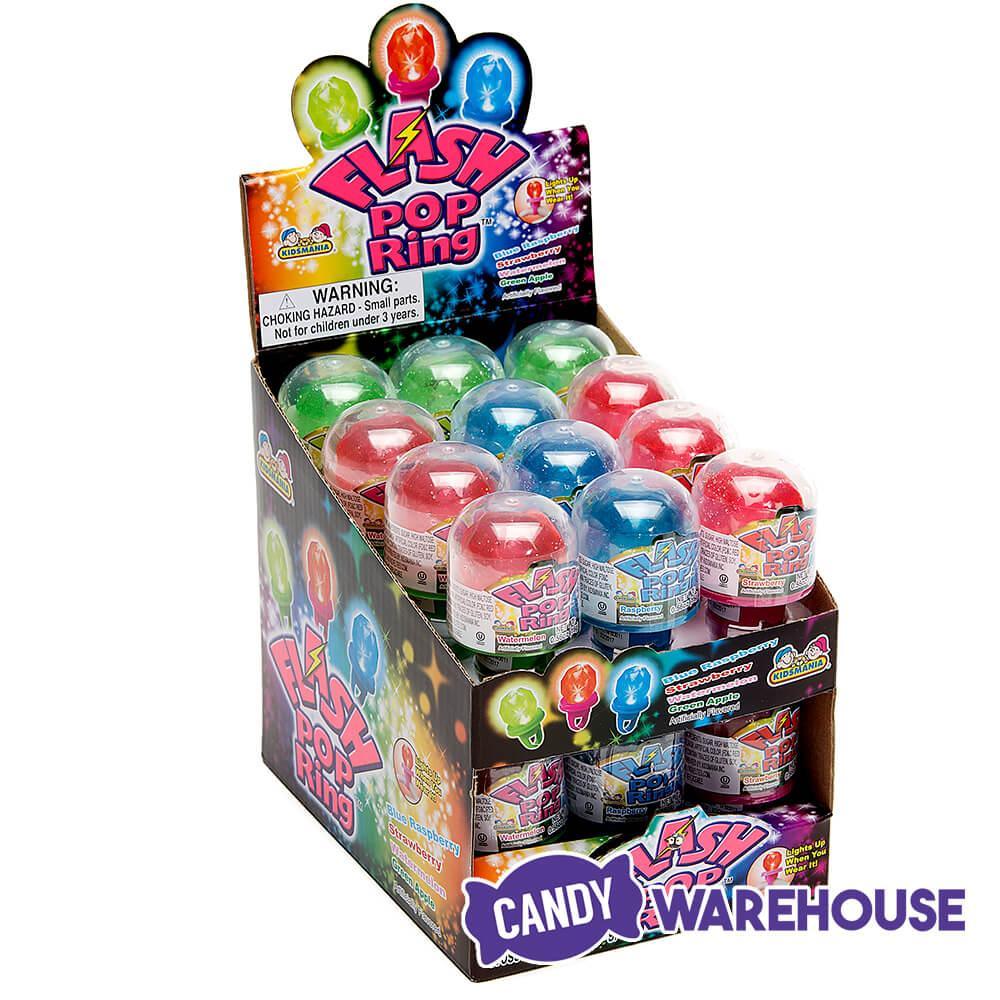 Flash Pop Candy Rings: 24-Piece Box - Candy Warehouse