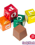 Foiled Chocolate and Hazelnut ABC Blocks Candy: 145-Piece Tub