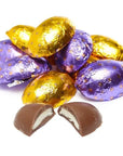 Foiled Chocolate and Marshmallow Creme Half Eggs: 4LB Bag