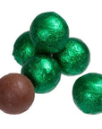 Foiled Milk Chocolate Balls - Green: 2LB Bag