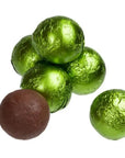 Foiled Milk Chocolate Balls - Kiwi Green: 2LB Bag