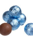 Foiled Milk Chocolate Balls - Light Blue: 2LB Bag