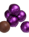 Foiled Milk Chocolate Balls - Purple: 2LB Bag