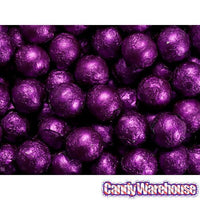 Foiled Milk Chocolate Balls - Purple: 2LB Bag - Candy Warehouse