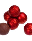 Foiled Milk Chocolate Balls - Red: 2LB Bag