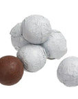 Foiled Milk Chocolate Balls - White: 2LB Bag