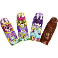 Foiled Milk Chocolate Easter Bunnies: 36-Piece Display - Candy Warehouse