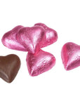 Foiled Milk Chocolate Hearts - Hot Pink: 2LB Bag