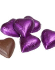 Foiled Milk Chocolate Hearts - Purple: 2LB Bag