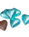 Foiled Milk Chocolate Hearts - Tiffany Blue: 2LB Bag