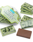 Foiled Milk Chocolate Money Mini Bars in Mesh Bags: 18-Piece Box