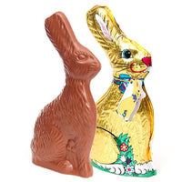 Foiled Solid Milk Chocolate 12-Ounce Easter Bunny - Candy Warehouse