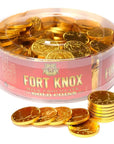Fort Knox Gold Foiled Milk Chocolate Coins Candy: 180-Piece Tub