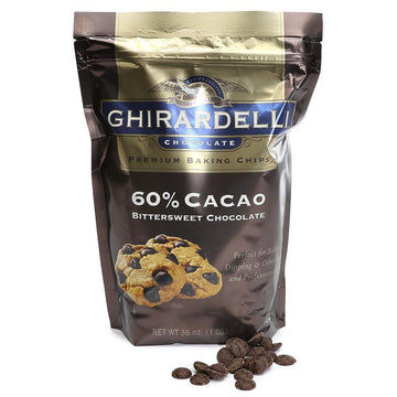 Ghirardelli 60% Cacao Bittersweet Chocolate Chips: 30-Ounce Bag - Candy Warehouse