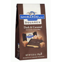 Ghirardelli Dark Chocolate Squares with Caramel Filling 5-Ounce Bags: 6-Piece Box - Candy Warehouse