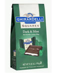 Ghirardelli Dark Chocolate Squares with Mint Filling 5-Ounce Bags: 6-Piece Box