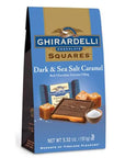 Ghirardelli Dark Chocolate Squares with Sea Salt Caramel Filling 5-Ounce Bags: 6-Piece Box
