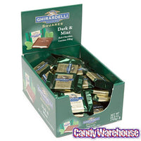 Ghirardelli Dark Chocolate with Mint Filling Squares: 50-Piece Box - Candy Warehouse