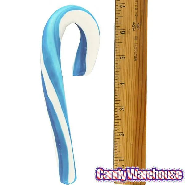 Giant 2Ounce Blueberry Candy Canes 12Piece Box Candy Warehouse
