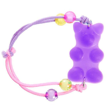Giant Gummy Bear Elastic Bracelet - Purple - Candy Warehouse