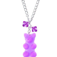 Giant Gummy Bear Necklace - Purple - Candy Warehouse