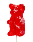 Giant Gummy Bear on a Stick - Cherry