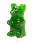 Giant Gummy Bear on a Stick - Sour Apple